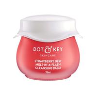 Dot & Key Strawberry Dew Cleansing Balm | For Clean, Smooth & Dewy Skin | Makeup Remover Balm |Non Greasy Makeup Cleanser Face Scrub | Cleanses Dirt, Makeup & Sunscreen | For All Skin Types | 70ml