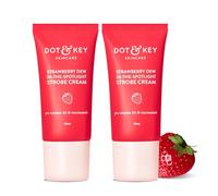 DOT & KEY Strawberry Dew Strobe Cream For Face Combo(Pack Of 2,30Ml Each)|Skin Radiance Cream|Moisturizer & Highlighter For Face|For Dewy Glazed Instant Glow|Boosts Hydration|For All Skin Types