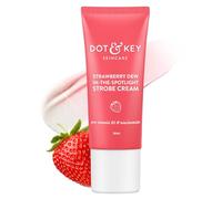 DOT & KEY Strawberry Dew Strobe Cream For Face Skin Radiance Cream | Moisturizer & Highlighter For Face | For Dewy Glazed Instant Glow | Boosts Hydration | For All Skin Types | For Women & Men | 30Ml