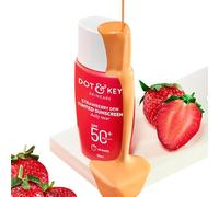 Dot & Key Strawberry Dew Tinted Sunscreen SPF 50 PA with Niacinamide & Hyaluronic Acid, available in Sand Medium (03) shade, 50ml for sun protection and hydration.