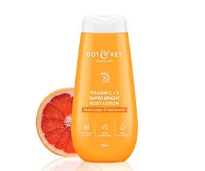 Dot & Key Vitamin C + E Super Bright Body Lotion for Deep Nourishing & Visibly Glowing Skin Reduces Dark Spots & Tanning With Triple Vitamin C & Niacinamide For Women & Men 250ml