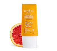 DOT & KEY Vitamin C + E Super Bright Sunscreen Spf 50 |Water-Light,UVA/UVB & Blue Light Protection|For Even Toned & Glowing Skin|With Liquid Spf 50+++| No White Cast| For All Skin Types| 30G