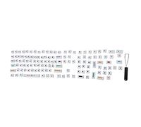 Dot Keycap Dye Sublimation Mechanical Keyboard Keycaps Set, PBT DIY Keycaps for 61/64/68/87/96/104/108 - Key Boards, Five - Sided Sublimated Design with Key Puller (White)