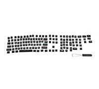 Dot Keycap Dye Sublimation Mechanical Keyboard, PBT Full Keycaps Set, DIY Custom Keycaps with All - in - One Five - Sided Sublimation Process, Compatible with 61/64/68/87/96/104/10 (Black)