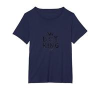 Dot King: Regal Minimalist Art for Creative Royalty T-Shirt, Women's Plus, Navy, 2X