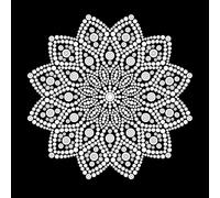 dot Mandala Fine Carving Stickers 67.2x67.2cm Do not Damage The Wall Surface White