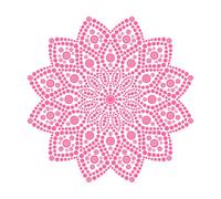 dot Mandala Wall Decals Paster Paper 42x42cm Window Decals Pink