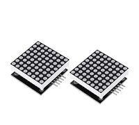 Dot Matrixs Module, 2Pcs Professional 5V 1000x1000mil Square 88 MAX7219 Dot Matrixs Display Module Control Chip DIY Kit Replacement Accessories for Arduinos