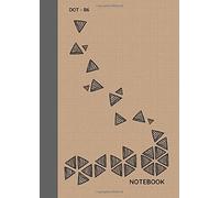 Dot Notebook B6: Brown, Geometric Triangle Design, Softcover, Dotted Grid, Numbered Page, Small, Journal (Journal Notebook Dots)