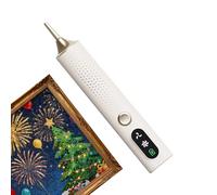 Dot Painting Tool - Cordless Rechargeable Rhinestone Pen | Portable Low Noise Design, Double-Speed Function, Premium Craft Art Supplies, for DIY Projects School Office Holiday Travel, White