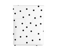 Dot Pattern Black And White Print, PU Leather Laptop Sleeve, Notebook Bag Laptop Case Sleeve Tablet Briefcase