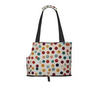 dot Pattern Printed pet Shoulder Bag - Foldable Design, Small cat and Dog Travel Bag