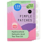 Dot Pimple & Zit Patches for Face - All-Natural Custom Triple-Action Formula Absorbs, Clears & Brightens Acne Spots with Hydrocolloid, Vitamin C, Tea Tree Oil & Salicylic Acid (10mm, 120ct)