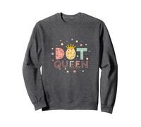 Dot Queen: Royal Pastel Polka Dot Charm for Girls Sweatshirt, Adult Unisex, Dark Heather Grey, S
