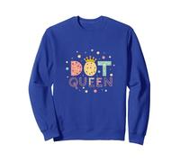 Dot Queen: Royal Pastel Polka Dot Charm for Girls Sweatshirt, Adult Unisex, Royal Blue, S