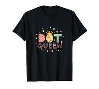 Dot Queen: Royal Pastel Polka Dot Charm for Girls T-Shirt, Men, Black, S