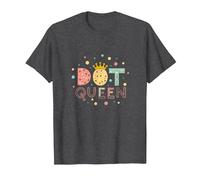 Dot Queen: Royal Pastel Polka Dot Charm for Girls T-Shirt, Men, Dark Heather Grey, S