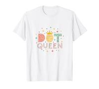 Dot Queen: Royal Pastel Polka Dot Charm for Girls T-Shirt, Men, White, S