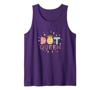 Dot Queen: Royal Pastel Polka Dot Charm for Girls Tank Top, Men, Purple, S