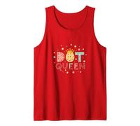 Dot Queen: Royal Pastel Polka Dot Charm for Girls Tank Top, Men, Red, S