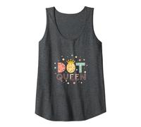 Dot Queen: Royal Pastel Polka Dot Charm for Girls Tank Top, Women, Dark Heather Grey, S
