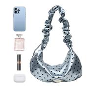 Dot Shoulder Bag | Stylish and Stylish Design With Multiple Pockets And Zipper, Women's Shoulder Bag | For Phone Wallet Cosmetics Daily Journeys Work Travel, Blue, Se référer au descriptif
