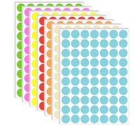 Dot Stickers 3/4 Inch, Fluorescent Circle Sticker, 1960Pcs Writable Color Coding Labels, Self-Adhesive Circle Labels for for Office, Classroom, Garage Sale