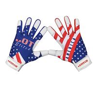 Dot Stitch American Flag Baseball & Softball Batting Gloves for Youth & Adult (Adult Small)
