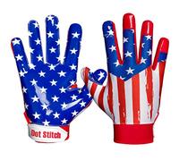 Dot Stitch USA Flag Football Gloves (American Flag 1, Youth Large)