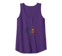 Dot-Tally Awesome: Colorful Dotted Positivity Message Tank Top, Women, Purple, M