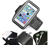 DOT. Universal Cell Phone Holder Sweat Resistant Running Sports Workout Gym Armband For Samsung Galaxy XCOVER 4 or Any Screen Up to 5.1 inch - Key Holder - Adjustable Strap - Black