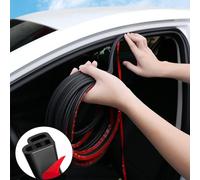 DOTAATDW Car Door Seal Strip 32.8Ft Automotive Weather Stripping Double Layer L Shape Universal Self Adhesive Auto Door Soundproofing Weatherstrip for Car Door Tailgate (10M/32.8Ft)