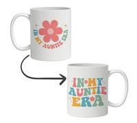 DOTAIN In My Auntie Era Double Sided Printed - Aunt Gifts, Mothers Day Gifts for Auntie, Aunt Gift from Niece Nephew, In My Auntie Era Coffee Mugs 11 Oz White