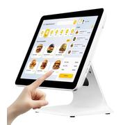 Dotauge 15”POS Touch Screen Monitor Point of Sale Cash Register with Windows 10 Professional for Restaurant Bar Pizza Takeout Etc(White)