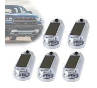 Dotauge Roof LED Marker Lights 5Pcs No Drill Car Cab Lighting Solar Powered Waterproof with Sensor for Semi Truck Pickup, Clear Shell-Colorful light