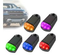 Dotauge Roof LED Marker Lights 5Pcs No Drill Car Cab Lighting Solar Powered Waterproof with Sensor for Semi Truck Pickup, Black Shell-Colorful light