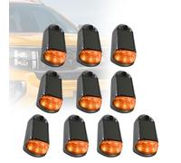 Dotauge Roof LED Marker Lights Wireless Solar Powered Cab Lighting No Drill for Universal Car 10PCS, Black Shell-Yellow light