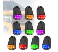Dotauge Roof LED Marker Lights Wireless Solar Powered Cab Lighting No Drill for Universal Car 10PCS, Black Shell-Colorful light