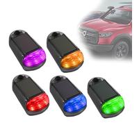 Dotauge Truck Solar roof Mouse Lights No Drill Cab Lighting 5PCS Wireless No Drill IP67 Waterproof for Universal Car, Black Shell-Colorful light