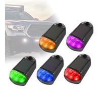 Dotauge Wireless Solar Powered Cab Lights 5Pcs Truck Roof Clearance Mouse Light Vibration No Drill for Universal Car, Black Shell-Colorful light