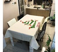 DOTBUY Christmas Table Cloths Rectangular Christmas Tablecloths Table Cloth Washable Cloth Fabric Xmas Table Cloth Protector Table Cover Home Decoration (Dachshund,100x140cm)