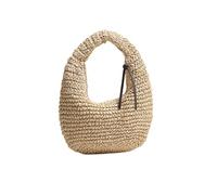 DOTBUY-SHOP Beach Bag for Women, Large Handbag Straw Bag Beach Bags with Zip, Summer Bags for Women, Straw Woven Handbag for Travel Holiday Shopping Seaside (Beige)