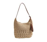 DOTBUY-SHOP Beach Bag for Women, Large Straw Bag Beach Bags, Summer Bags for Women, Straw Woven Handbag for Travel Holiday Shopping Seaside (Beige)