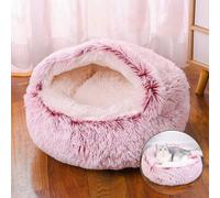 DOTBUY-SHOP Dog Bed Washable, Soft Comfy Cat Bed Felt Donut Dog Bed, Dual-Use Pet Bed With Slip-Resistant Bottom, Orthopedic Dog Beds Gift for Small Dogs and Cats (50cm,Gradient Pink)