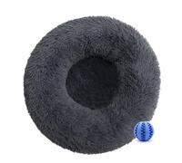 DOTBUY-SHOP Dog Bed Washable, Soft Comfy Cat Bed Felt Donut Dog Bed, Pet Bed With Slip-Resistant Bottom, Orthopedic Dog Beds Gift for Small Dogs and Cats (50CM,Anthracite)