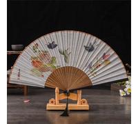 DOTBUY-SHOP Folding Fan Handheld Chinese Style Handfan with Tassel, Hand Fan Wall Decoration Disco Party Festival Birthday Gift Dancing Cosplay Wedding Props (1pc,Style G)