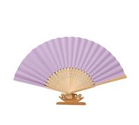 DOTBUY-SHOP Folding Hand Fan, Folding Fan Handheld Chinese Style Handfan Foldable for Women Men, Wall Decoration Party Birthday Festival Gift Dancing Cosplay Wedding Christmas (4pc,Light Purple)