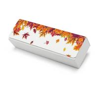 DOTBUY-SHOP Glasses Case for Women Men Kids Autumn Print Glasses Case Hard Shell Portable Large Eyeglasses Case with Cleaning Cloth Spectacle Cases Sunglasses Case (Maple Leaves)