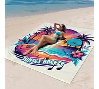 DOTBUY-SHOP Large Beach Blanket, Waterproof Picnic Blanket Portable Foldable Tent Carpet, Beach Mat with 4 Stakes, Sandproof Camping Blanket for Outdoors, Camping (Beach 5,200x200cm)