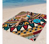 DOTBUY-SHOP Large Beach Blanket, Waterproof Picnic Blanket Portable Foldable Tent Carpet, Beach Mat with 4 Stakes, Sandproof Camping Blanket for Outdoors, Camping (Bohemia 1,200x200cm)